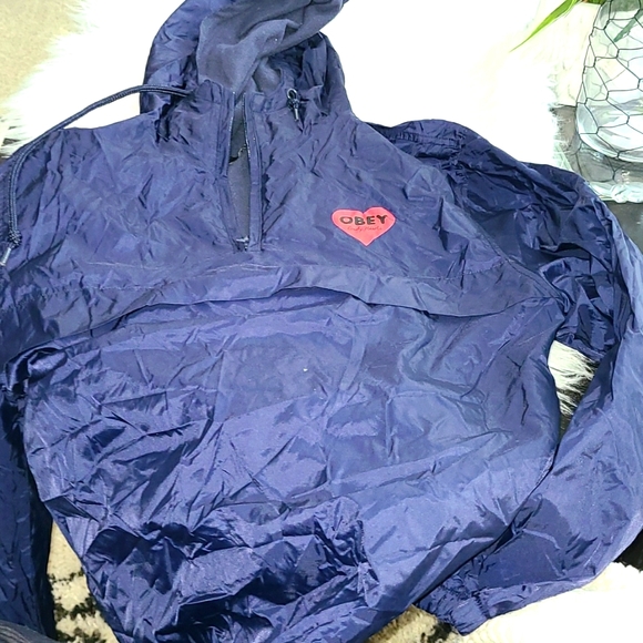 Obey windbreaker with front pocket - Picture 2 of 10